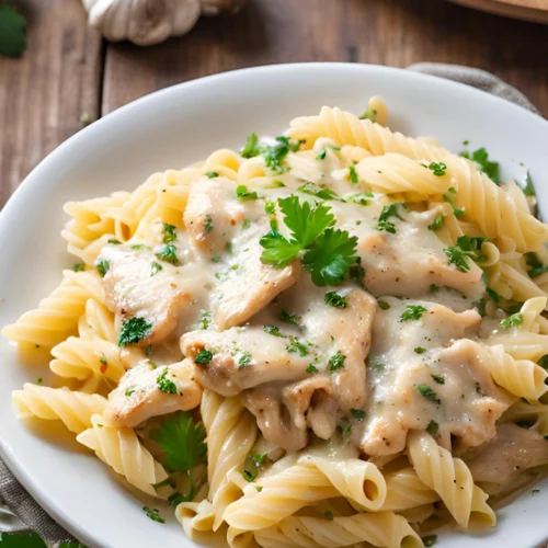 Garlic parmesan chicken pasta