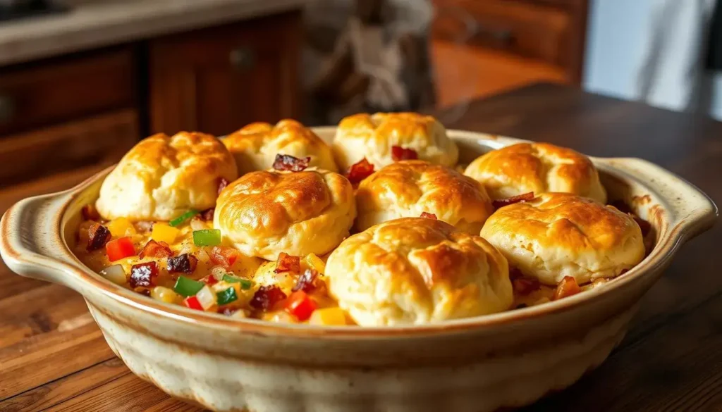 Breakfast Casserole with Biscuits