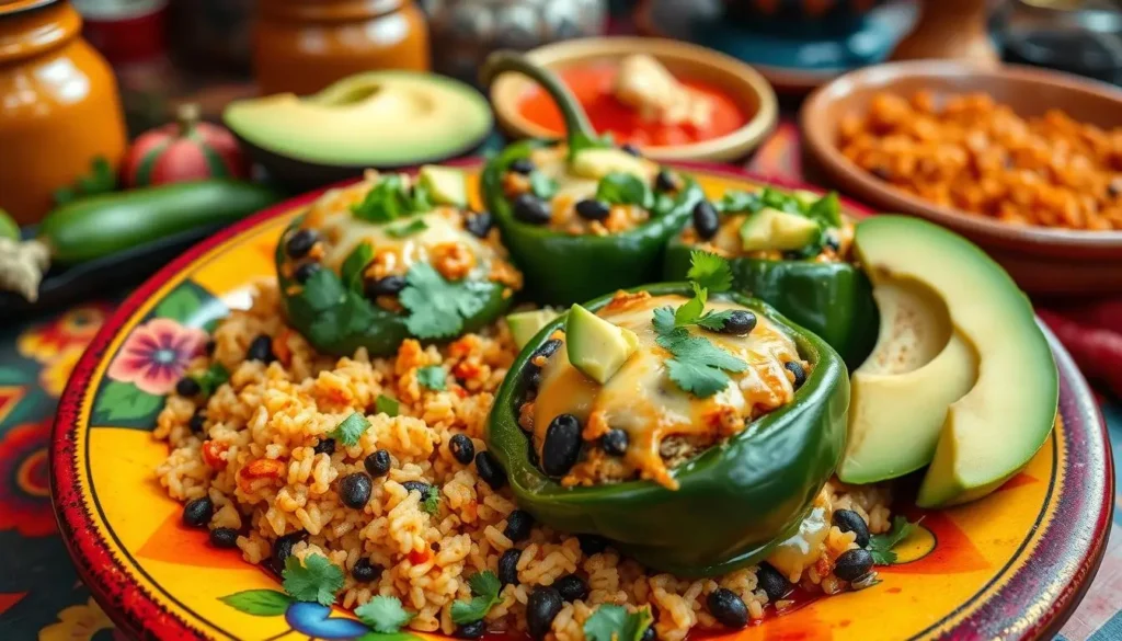 Stuffed Poblano Peppers