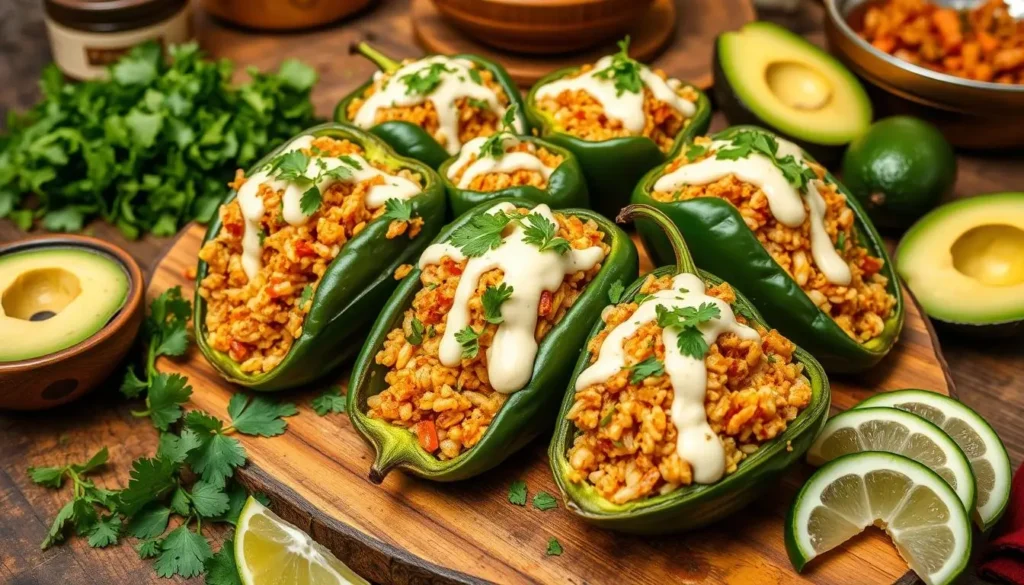 Stuffed Poblano Peppers