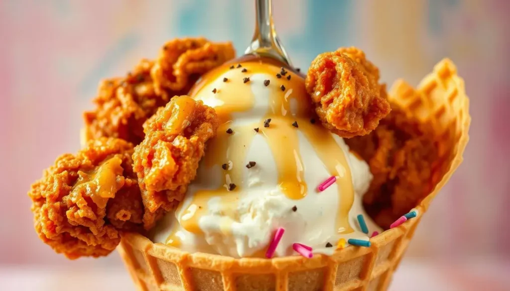 fried chicken ice cream