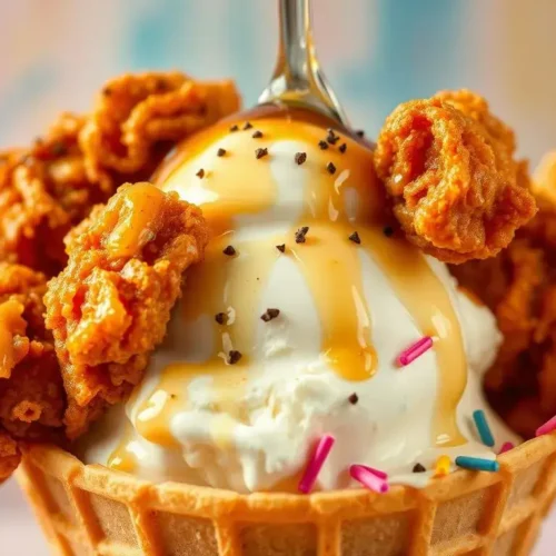 fried chicken ice cream