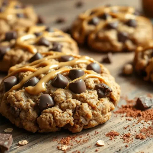 Chocolate Peanut Butter Oatmeal Cookies