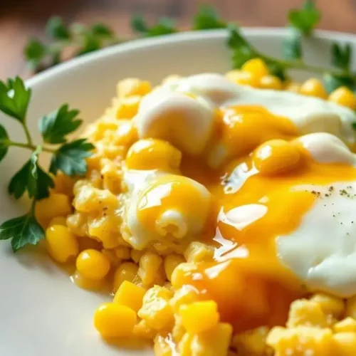 Schmaltz Egg Cheese Corn