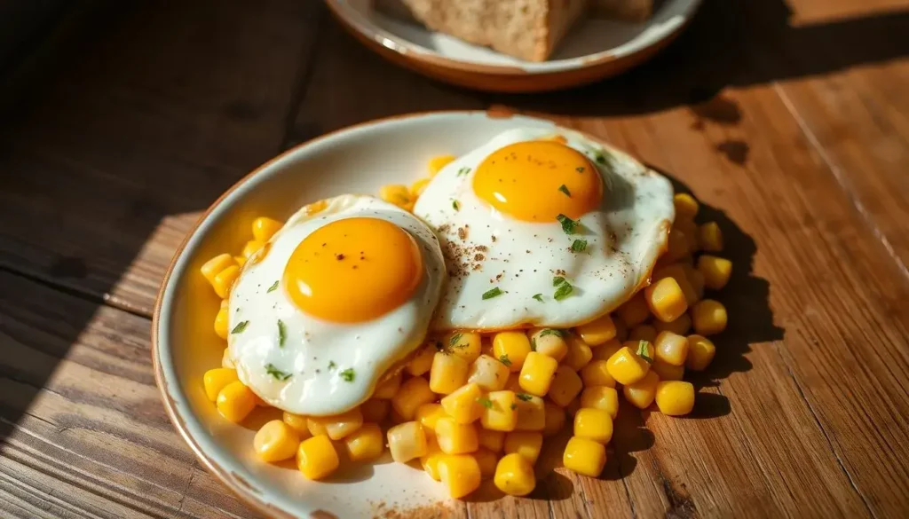 Schmaltz Egg Cheese Corn