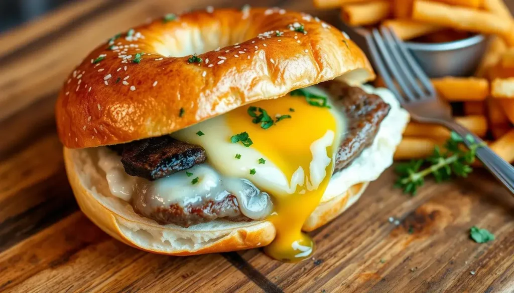 Steak Egg and Cheese Bagel