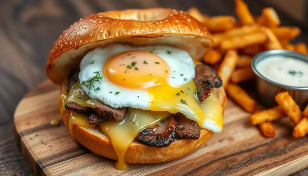 Steak Egg and Cheese Bagel