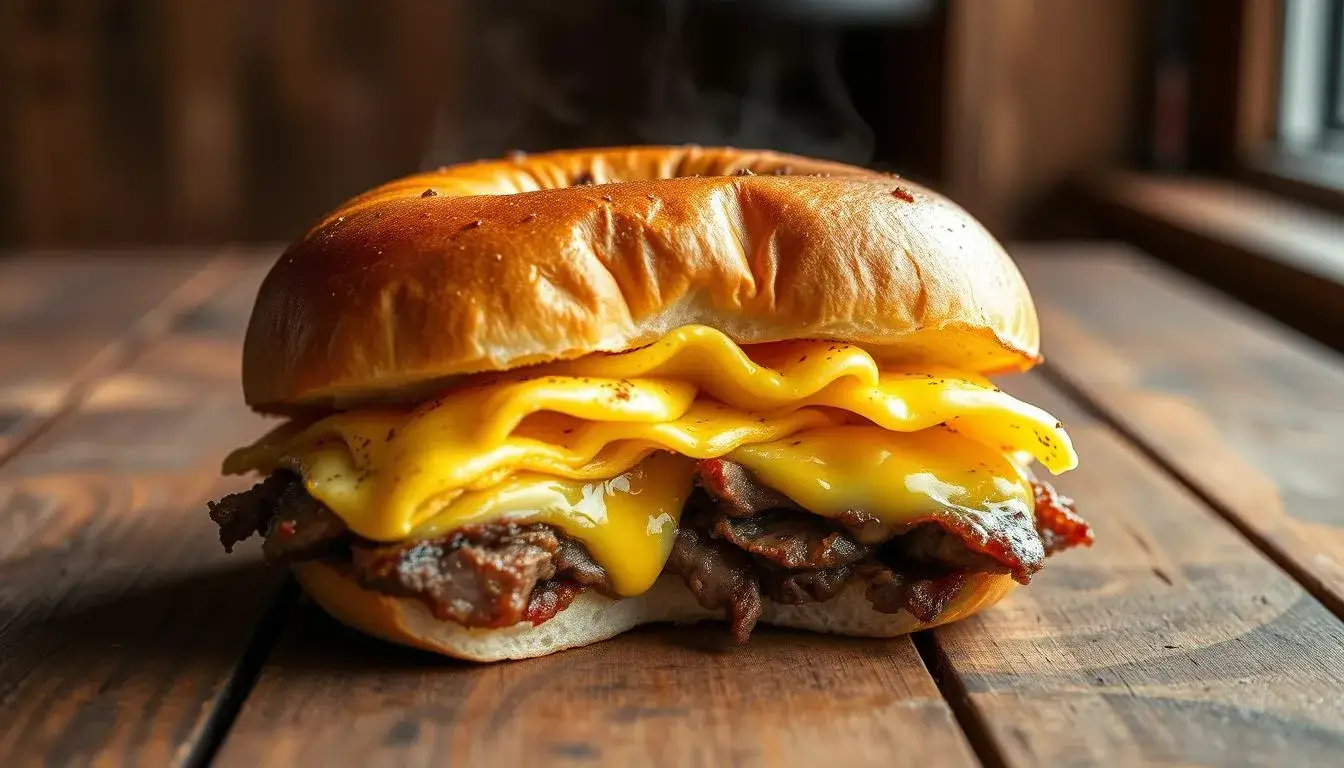 Steak Egg and Cheese Bagel