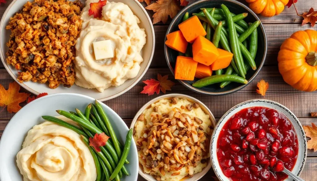 the 5 most common sides served on Thanksgiving Day