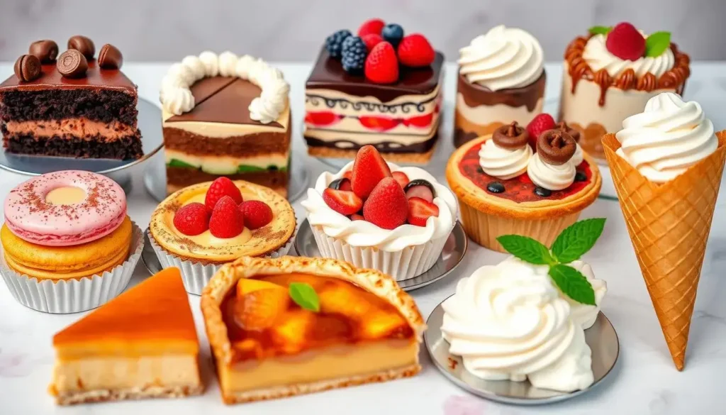 What are the 9 common desserts