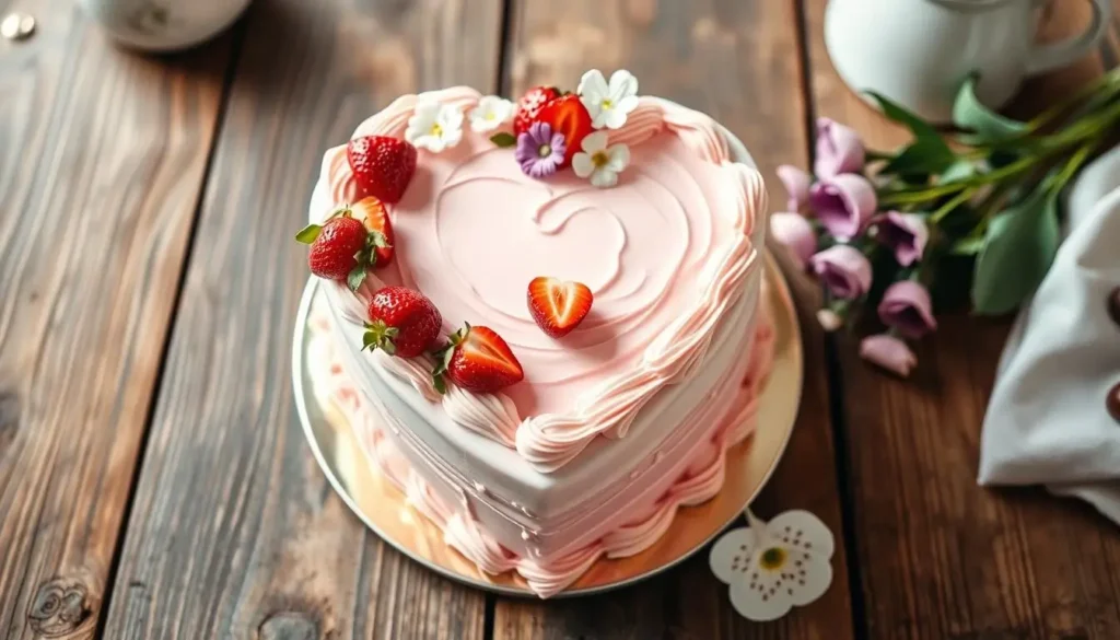 heart shaped cake