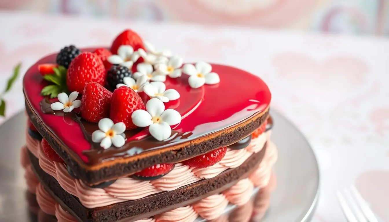 heart shaped cake