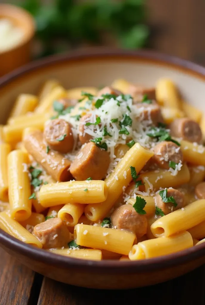 Creamy Sausage Rigatoni