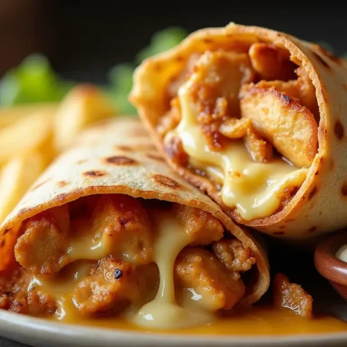 Cheesy Garlic Chicken Wraps