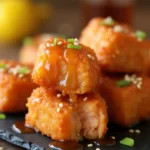 Crispy Honey Garlic Salmon Bites