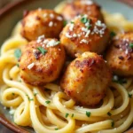Garlic Butter Chicken Bites with Creamy Parmesan Pasta
