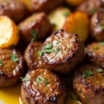 Garlic Butter Steak Bites and Potatoes