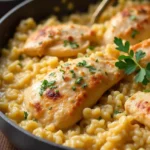 One-Pan Creamy Parmesan Chicken & Rice