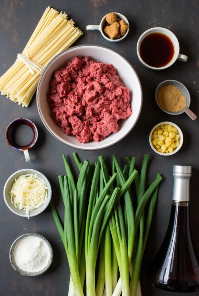 Mongolian Ground Beef Noodles Recipe