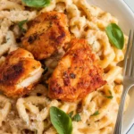 Garlic Butter Chicken Bites with Creamy Parmesan Pasta