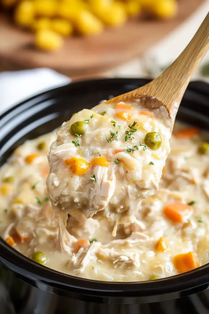 Chicken Pot Pie in the Slow Cooker