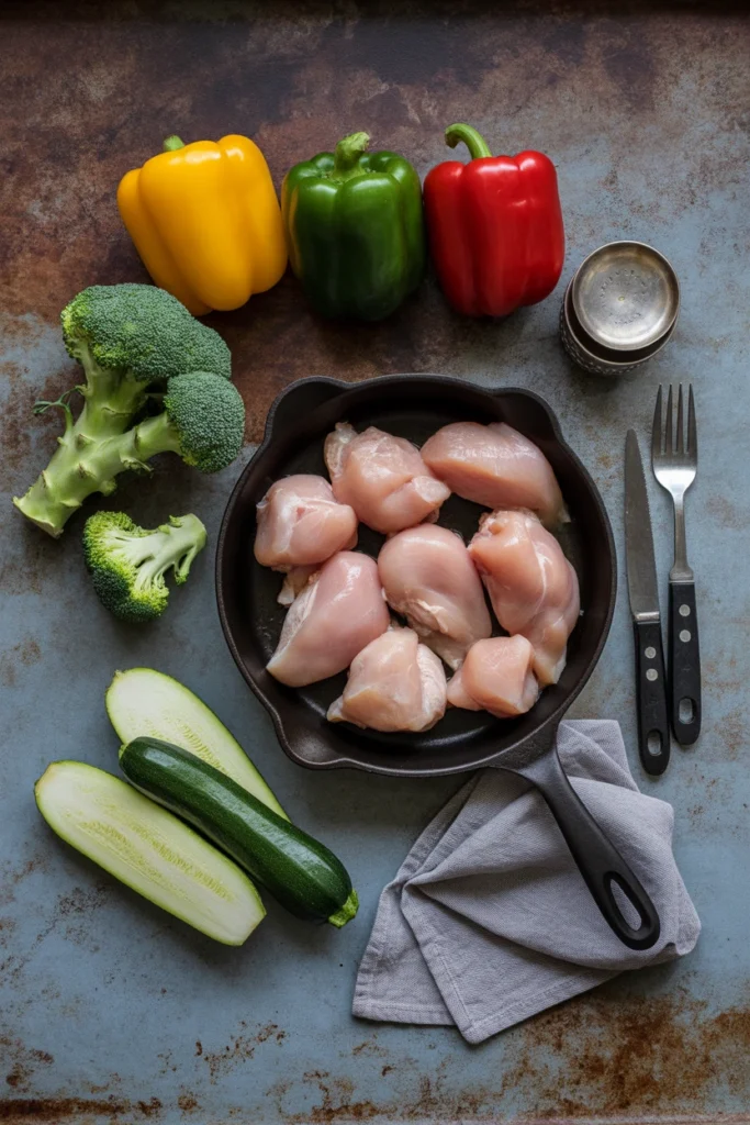 Healthy Chicken and Vegetables Skillet