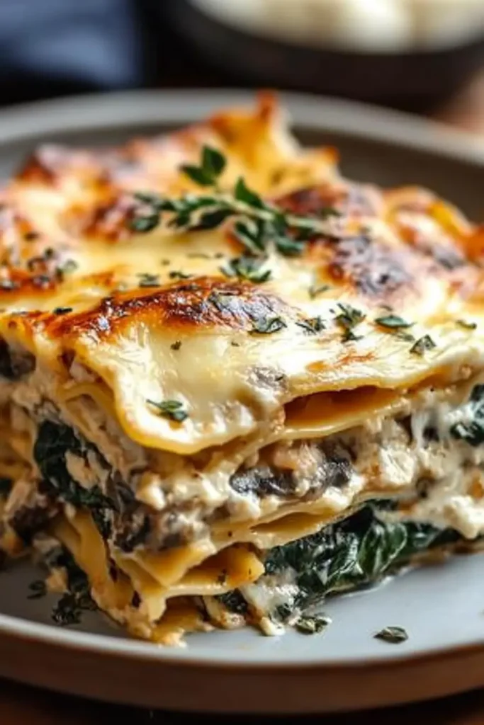 Mushroom and Spinach Lasagna