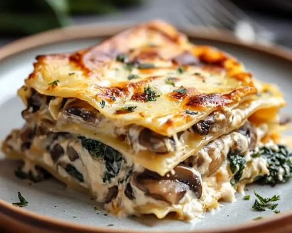 Mushroom and Spinach Lasagna