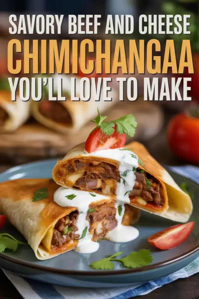 Beef and Cheese Chimichangas