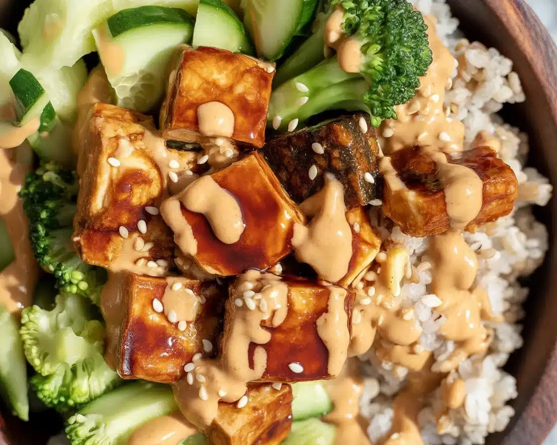 High Protein Low Calorie Crispy Bang Bang Salmon Bites served with sauce