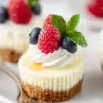 Delicious mini cheesecake desserts on a platter, perfect for events.