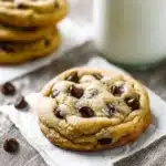 Mouthwatering soft chocolate chip cookies with gooey chocolate chips