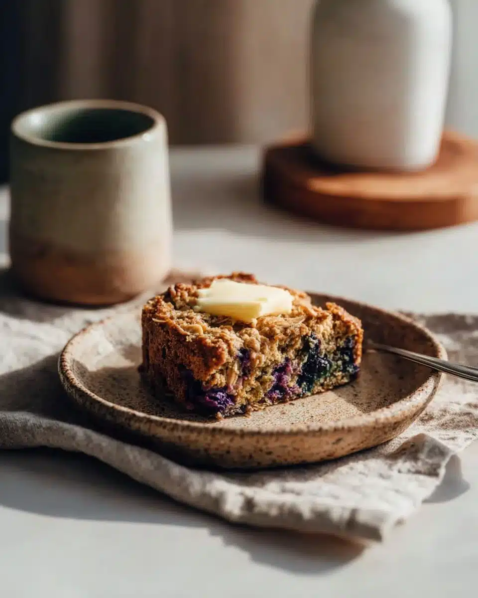 Freshly baked blueberry zucchini bread ready to enjoy