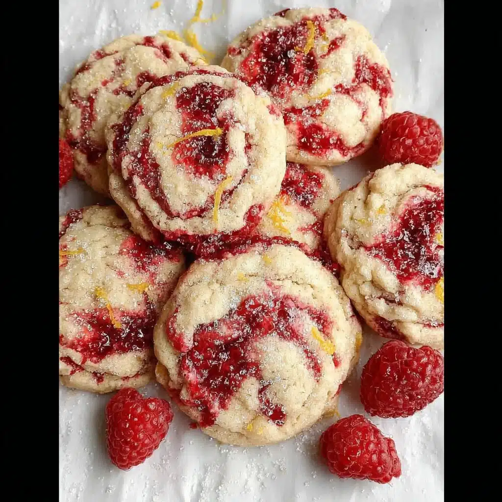 Delicious Lemon Raspberry Cookies with zesty lemon and vibrant raspberry flavors