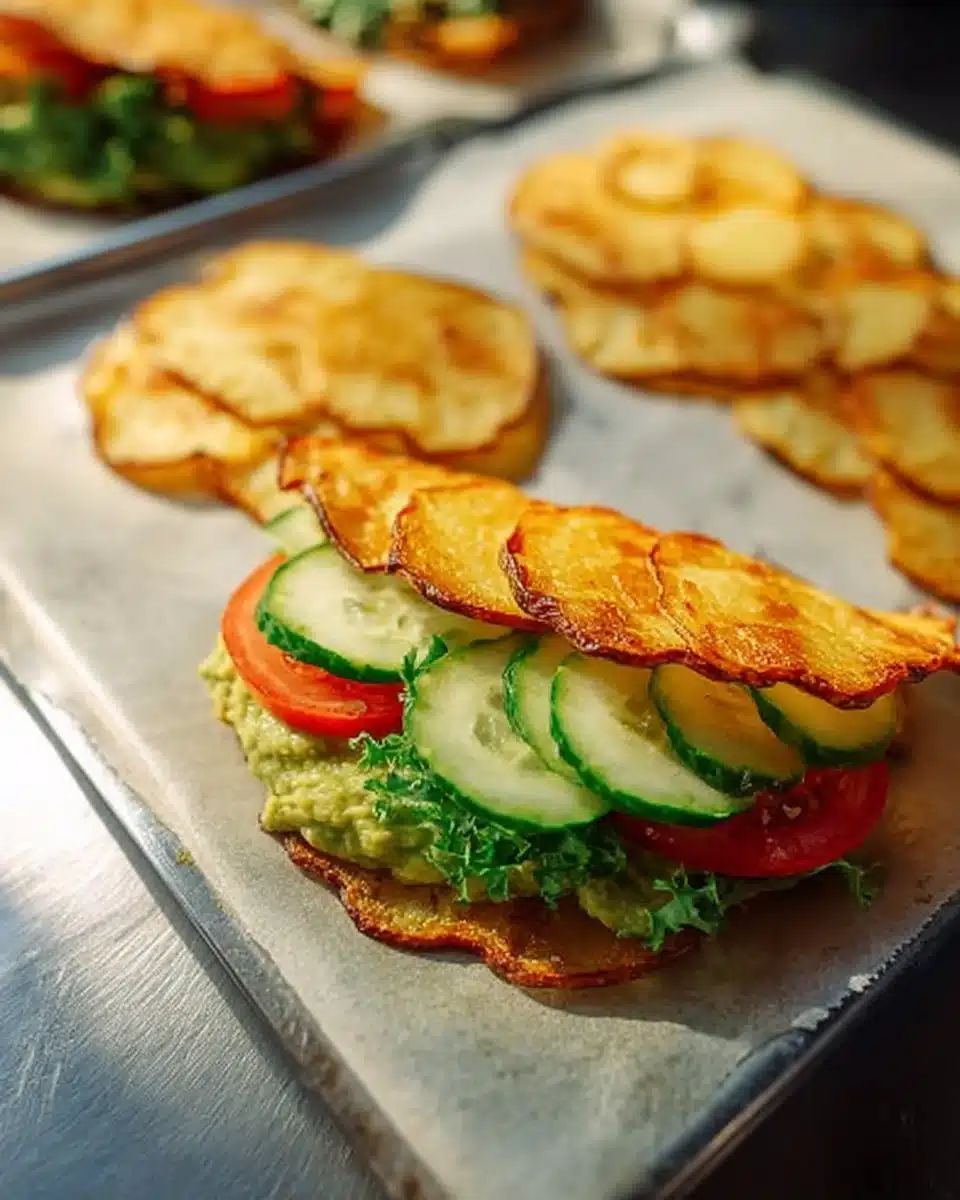 Delicious potato wraps with cheese and fresh vegetables