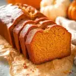 Delicious homemade pumpkin bread with spices and a golden crust