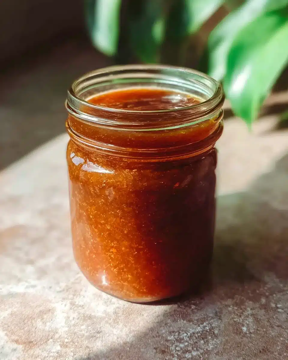 Homemade fig jam in a jar with fresh figs and a spoon
