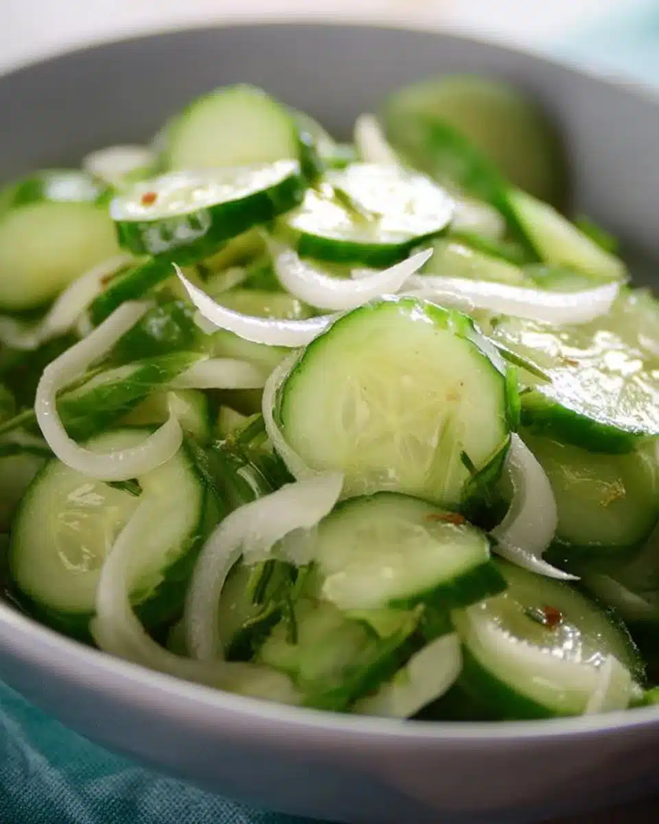 Jars of homemade refrigerator pickles on a kitchen counter