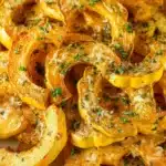 Air fryer delicata squash dish with crispy texture and vibrant color