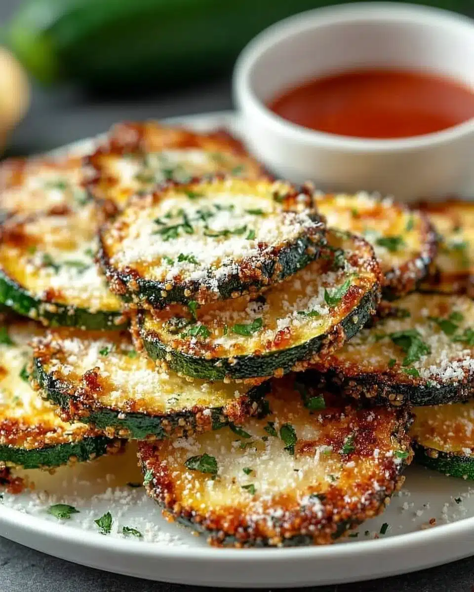 Delicious Baked Zucchini with Parmesan cheese, golden and crispy.