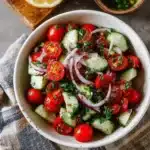 Fresh Cucumber Tomato Salad with vibrant summer ingredients