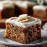 Decadent apple cinnamon blondies with maple cream cheese frosting