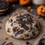 Halloween Oreo Cookies stuffed in chocolate chip cookie dough