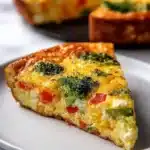 Healthy frittata recipe with fresh vegetables and herbs