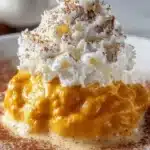 Delicious Pumpkin Cream Cold Foam topped with autumn spices in a seasonal cup.