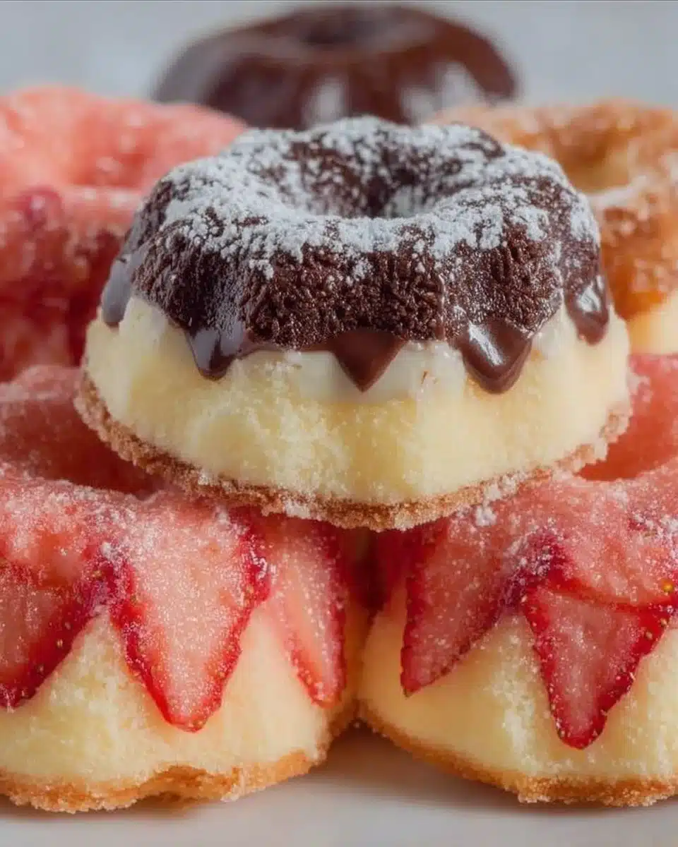 A beautifully layered mini Neapolitan cake showcasing chocolate, vanilla, and strawberry flavors.
