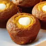 Delicious Pumpkin Cream Cheese Muffins fresh out of the oven with autumn spices.