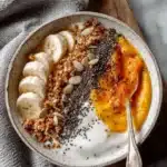 Pumpkin Protein Bowl made with cottage cheese and seasonal spices