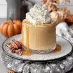 Delicious Pumpkin Spice Milk served in a cozy fall setting
