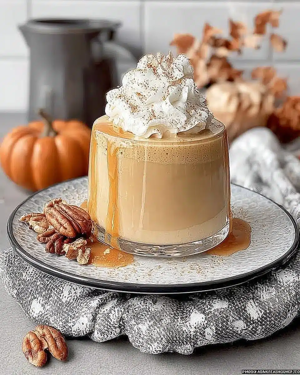 Delicious Pumpkin Spice Milk served in a cozy fall setting
